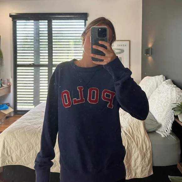 Navy polo jumper XS - Picture 4 of 5